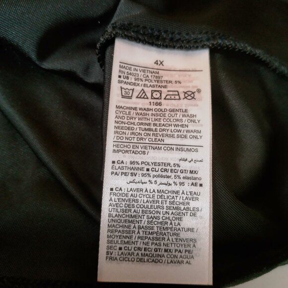 Old Navy Dress Plus Size 4X Flare Mini Black Jack Stretch Velour Long Sleeve New - Picture 10 of 16